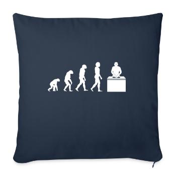 Evolution DJ Club Platine EDM Musique - Housse de coussin décorative 45 x 45 cm - bleu marine - Devant