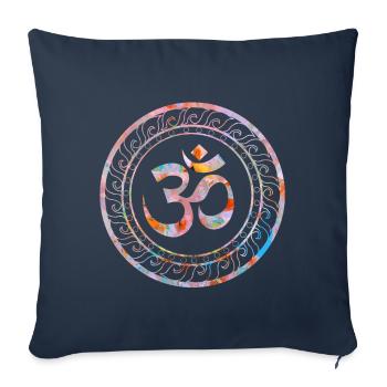 Om Ohm Aum Symbol Spiritual Yoga Gift - Sofa pillowcase 17,3'' x 17,3'' (45 x 45 cm) - navy - Front