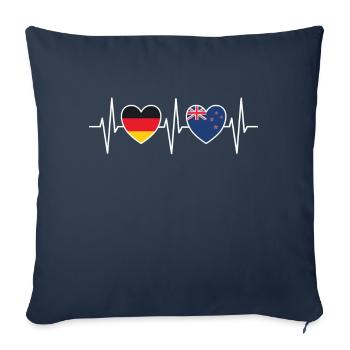 Germany New Zealand Germany Gift 1178 - Sofa pillowcase 17,3'' x 17,3'' (45 x 45 cm) - navy - Front