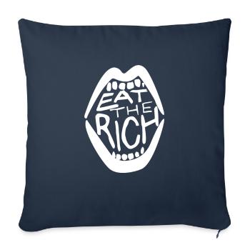 Cadeau de communisme anti-capitalisme punk rock - Housse de coussin décorative 45 x 45 cm - bleu marine - Devant