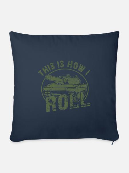 Ich bin ein Tank - Sofakissenbezug 45 x 45 cm - Navy