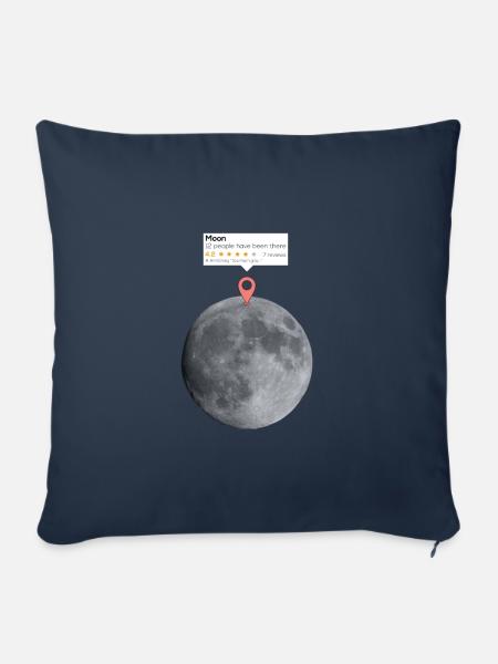 Auf dem Mond gewesen - Sofakissenbezug 45 x 45 cm - Navy
