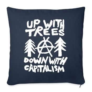 Anti Capitalism Antifa Nature Conservation Climate Change - Sofa pillowcase 17,3'' x 17,3'' (45 x 45 cm) - navy - Front