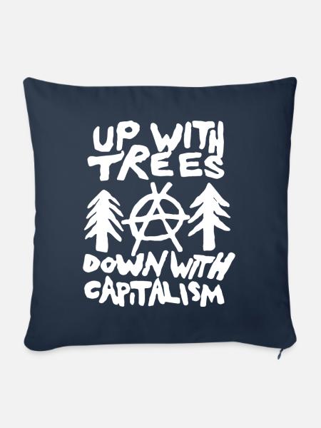 Anti Kapitalismus Antifa Naturschutz Klimawandel - Sofakissenbezug 45 x 45 cm - Navy