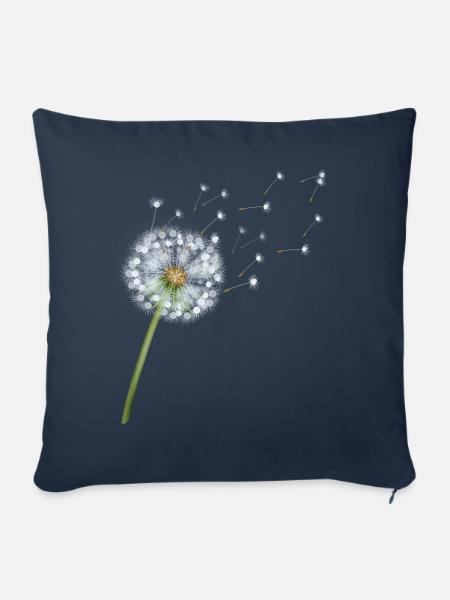Löwenzahn Natur Gärtner Blumen Pusteblume Geschenk - Sofakissenbezug 45 x 45 cm - Navy