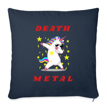Funny Heavy Metal Unicorn For Women - Sofa pillowcase 17,3'' x 17,3'' (45 x 45 cm) - navy - Front