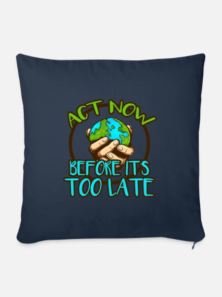 Act Now Climate - Sofakissenbezug 45 x 45 cm - Navy