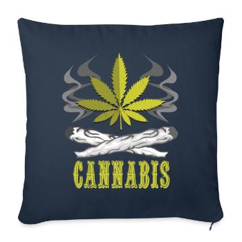 Cannabis Weed Weed Weed Gift - Sofa pillowcase 17,3'' x 17,3'' (45 x 45 cm) - navy - Front
