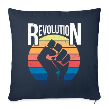 Revolution Retro Fist Gift - Sofa pillowcase 17,3'' x 17,3'' (45 x 45 cm) - navy - Front