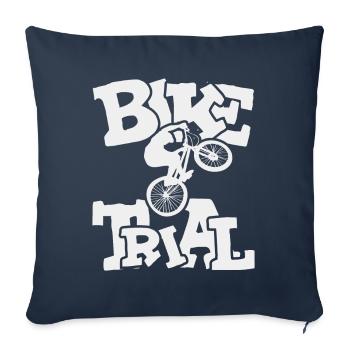 Balance and Control Bike Trial - Sofa pillowcase 17,3'' x 17,3'' (45 x 45 cm) - navy - Front