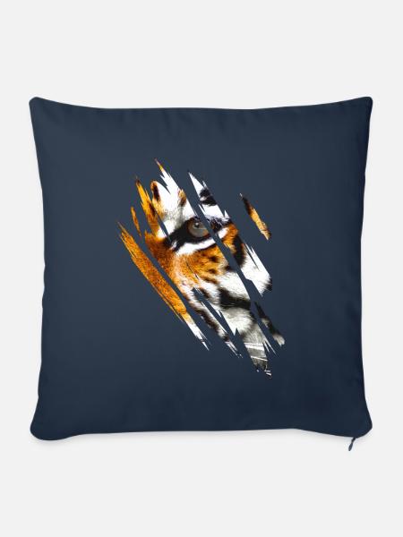 Tiger Eyes - Sofakissenbezug 45 x 45 cm - Navy
