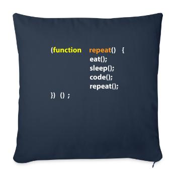 Code Eat Sleep Repeat Hacker IT Gift - Sofa pillowcase 17,3'' x 17,3'' (45 x 45 cm) - navy - Front