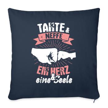Tante & Neffe Ein Herz und Eine Seele Vintage - Sofakissenbezug 45 x 45 cm - Navy - Vorne