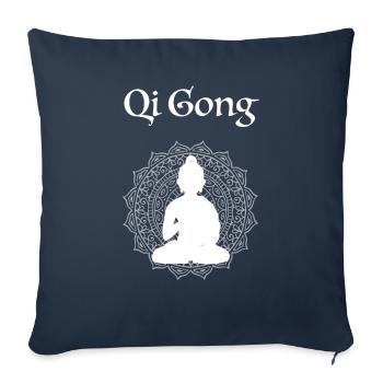 Qigong Chi Gong Tai Yin Yoga Yin Yang Meditation - Sofa pillowcase 17,3'' x 17,3'' (45 x 45 cm) - navy - Front