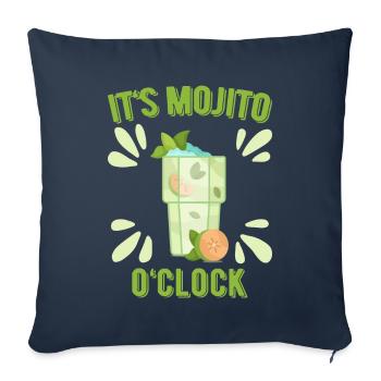 Mojito Cocktail Longdrinks Summer Alcohol Party - Sofakissenbezug 45 x 45 cm - Navy - Vorne