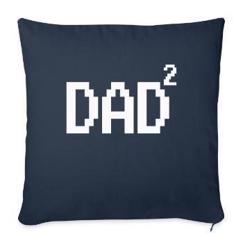 Twins Dad Father of Twins Funny Gift Papa - Sofa pillowcase 17,3'' x 17,3'' (45 x 45 cm) - navy - Front
