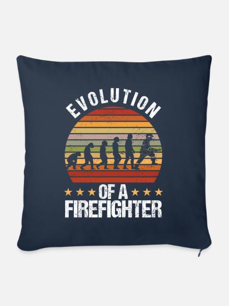 Feuerwehrmann und Feuerwehr Evolution - Sofakissenbezug 45 x 45 cm - Navy
