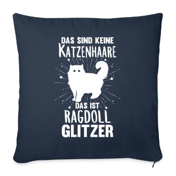 Ragdoll Katze Süße Katzen Spruch Katzenhaare - Sofakissenbezug 45 x 45 cm - Navy - Vorne