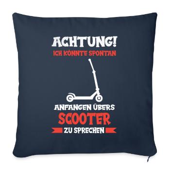 Scooter Stunt Scooter Tretroller Roller E-Scooter - Sofakissenbezug 45 x 45 cm - Navy - Vorne