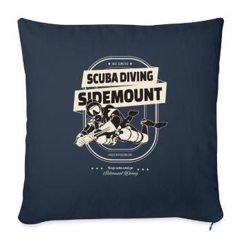Sidemount Tauchen Höhlentauchen Geschenk no limits - Sofakissenbezug 45 x 45 cm - Navy - Vorne