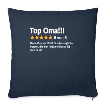 Beste Oma der Welt Spruch Großmutter - Sofakissenbezug 45 x 45 cm - Navy - Vorne