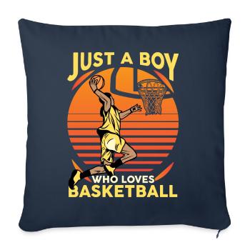 Just a Boy who loves Basketball - Sofakissenbezug 45 x 45 cm - Navy - Vorne