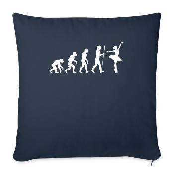 Ballerine Evolution Ballet Ballet Danseur danseur de ballet - Housse de coussin décorative 45 x 45 cm - bleu marine - Devant