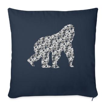 Gorillas Pattern Gorilla - Sofa pillowcase 17,3'' x 17,3'' (45 x 45 cm) - navy - Front