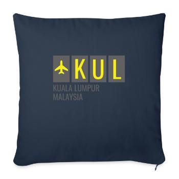 KUL Kuala Lumpur Malaysia Airport Code - Sofa pillowcase 17,3'' x 17,3'' (45 x 45 cm) - navy - Front