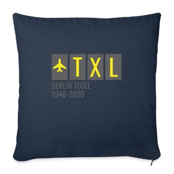 TXL Berlin Tegel Deutschland Flughafen Code - Sofakissenbezug 45 x 45 cm - Navy - Vorne