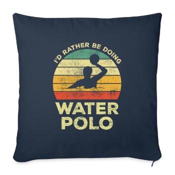 Lustig, ich würde lieber Wasserball spielen - Sofakissenbezug 45 x 45 cm - Navy - Vorne