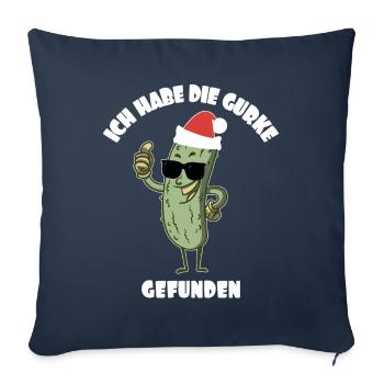 Ich habe die Gurke Gefunden Weihnachtsgurke - Sofakissenbezug 45 x 45 cm - Navy - Vorne