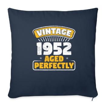Vintage 1952 Aged Perfectly 70TH Birthday Gift - Sofa pillowcase 17,3'' x 17,3'' (45 x 45 cm) - navy - Front
