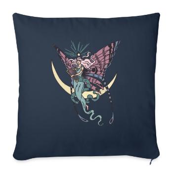Magischer Fairycore Auf dem Mond Fairycore Cottagecore - Sofakissenbezug 45 x 45 cm - Navy - Vorne