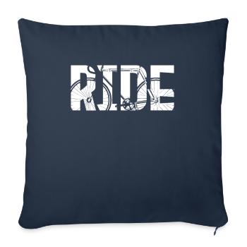 Road cycling - Sofa pillowcase 17,3'' x 17,3'' (45 x 45 cm) - navy - Front