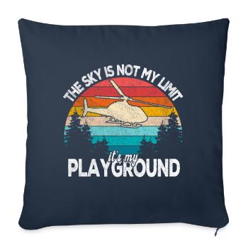 Hubschrauber Liebhaber Pilot Zitat Retro - Sofakissenbezug 45 x 45 cm - Navy - Vorne