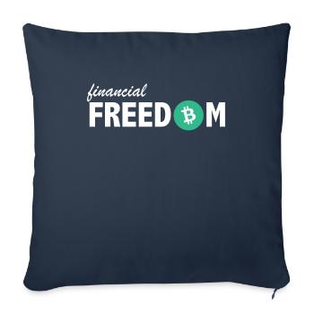 Bitcoin Cash BCH Financial Freedom Krypto - Sofakissenbezug 45 x 45 cm - Navy - Vorne