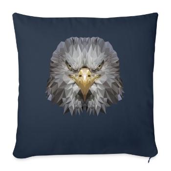 Eagle Polygon Bird of Prey - Sofa pillowcase 17,3'' x 17,3'' (45 x 45 cm) - navy - Front