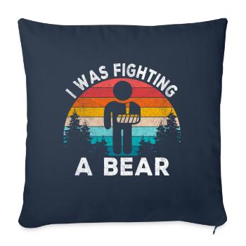 Bonne récupération Cadeau de blessure au bras cassé - Housse de coussin décorative 45 x 45 cm - bleu marine - Devant