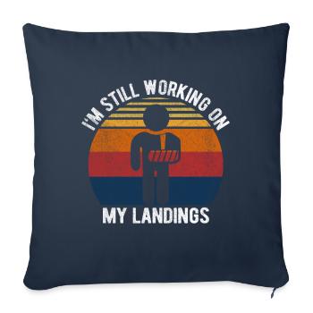 Bonne récupération Cadeau de blessure au bras cassé - Housse de coussin décorative 45 x 45 cm - bleu marine - Devant