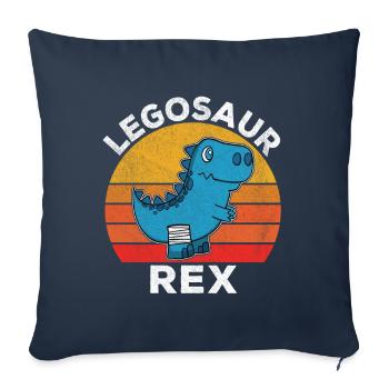 Dinosaurier Gebrochenes Bein Gute Besserung Retro - Sofakissenbezug 45 x 45 cm - Navy - Vorne