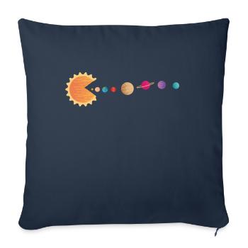 Funny Sun Planets Outer Space Galaxy Solar System - Sofa pillowcase 17,3'' x 17,3'' (45 x 45 cm) - navy - Front