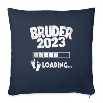 Brother-to-be 2023 Loading Offspring - Sofa pillowcase 17,3'' x 17,3'' (45 x 45 cm) - navy - Front