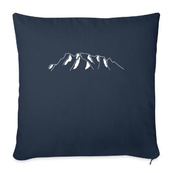 Montagne de Zugspitze Le cœur des Alpes - Housse de coussin décorative 45 x 45 cm - bleu marine - Devant