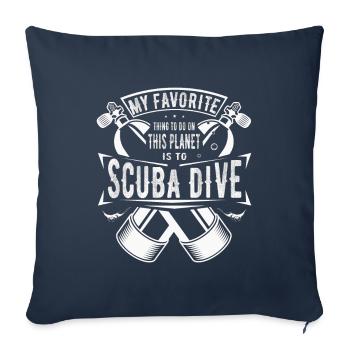 Ma chose préférée à faire est le cadeau de plongée sous-marine - Housse de coussin décorative 45 x 45 cm - bleu marine - Devant