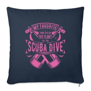 Ma chose préférée à faire est le cadeau de plongée sous-marine - Housse de coussin décorative 45 x 45 cm - bleu marine - Devant
