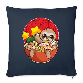 Lazy Kawaii Essen Ramen Japan - Sofakissenbezug 45 x 45 cm - Navy - Vorne