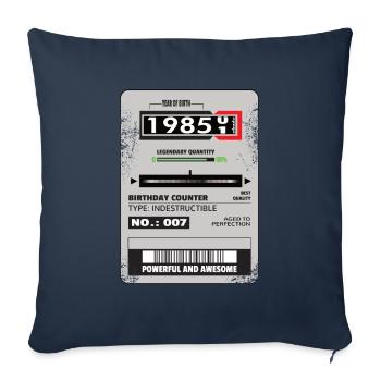 Three-phase meter birthday 1985 Gift - Sofa pillowcase 17,3'' x 17,3'' (45 x 45 cm) - navy - Front