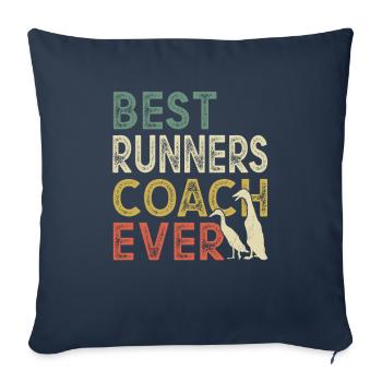 Laufenten Laufenten Laufentencoach Duck breeder - Sofa pillowcase 17,3'' x 17,3'' (45 x 45 cm) - navy - Front