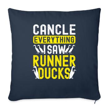Running Duck Duck Holders - Sofa pillowcase 17,3'' x 17,3'' (45 x 45 cm) - navy - Front